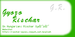 gyozo rischar business card